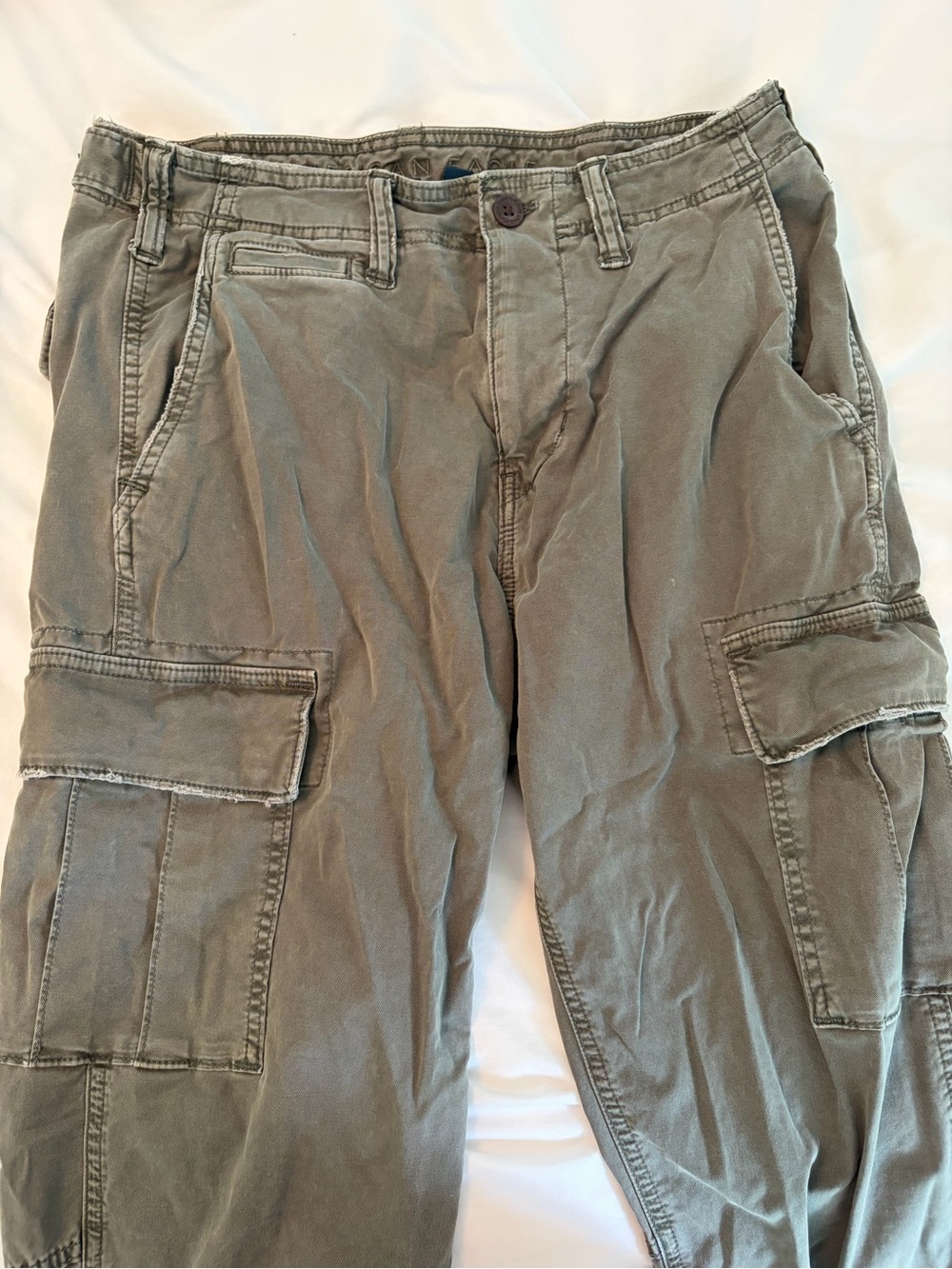 American Eagle Men's Cargo Pants in Olive Green